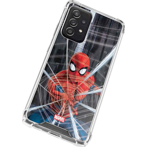 Marvel Spiderman Web Throw Galaxy A72 5G Clear Case