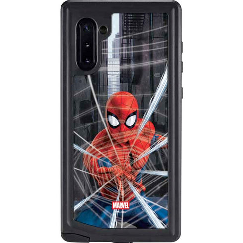 Marvel Spiderman Web Throw Galaxy Note 10 Waterproof Case