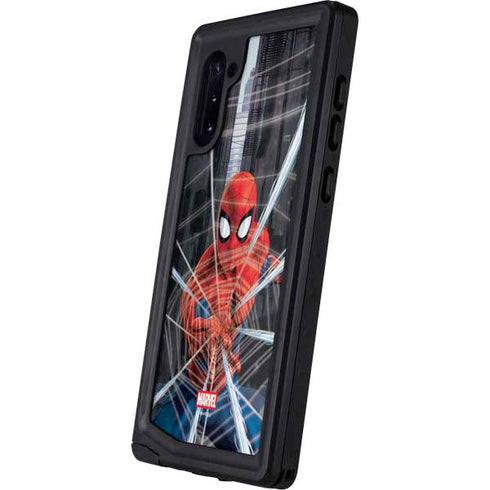 Marvel Spiderman Web Throw Galaxy Note 10 Waterproof Case