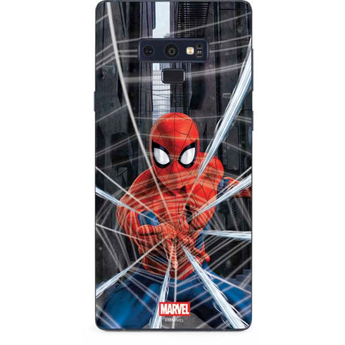 Marvel Spiderman Web Throw Galaxy Note 9 Skin