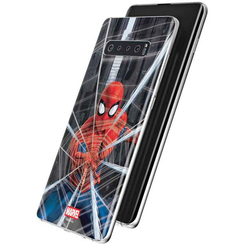 Marvel Spiderman Web Throw Galaxy S10 Plus Skin