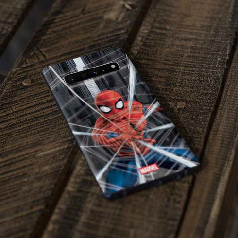 Marvel Spiderman Web Throw Galaxy S10 Skin