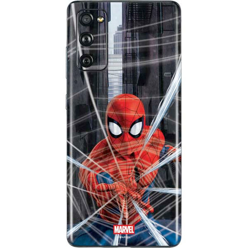 Marvel Spiderman Web Throw Galaxy S20 Fan Edition Skin