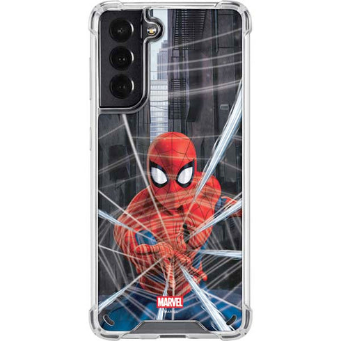 Marvel Spiderman Web Throw Galaxy S21 5G Clear Case