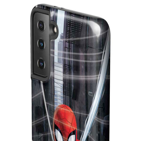 Marvel Spiderman Web Throw Galaxy S21 FE Pro Case