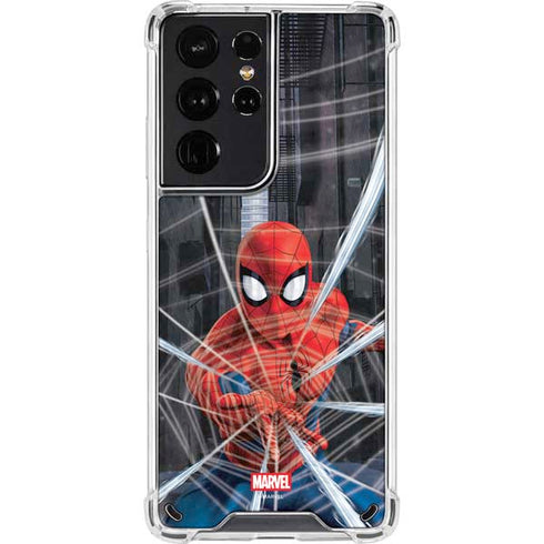 Marvel Spiderman Web Throw Galaxy S21 Ultra 5G Clear Case