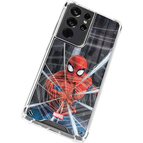 Marvel Spiderman Web Throw Galaxy S21 Ultra 5G Clear Case