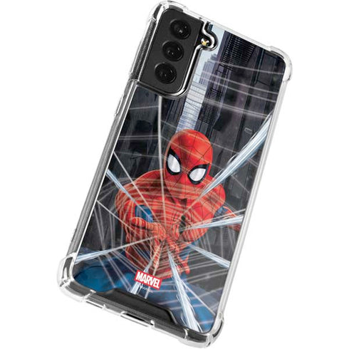 Marvel Spiderman Web Throw Galaxy S22 Clear Case