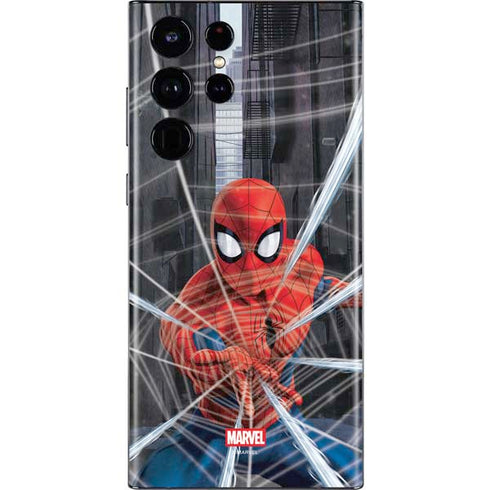 Marvel Spiderman Web Throw Galaxy S22 Ultra Skin