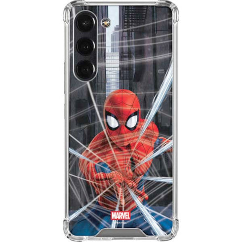 Marvel Spiderman Web Throw Galaxy S23 FE Clear Case