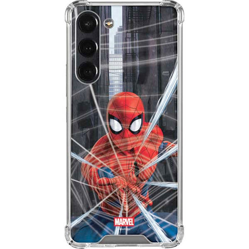 Marvel Spiderman Web Throw Galaxy S23 Plus Clear Case