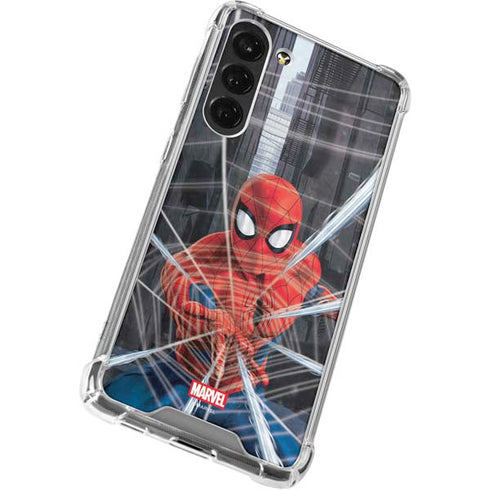 Marvel Spiderman Web Throw Galaxy S23 Plus Clear Case