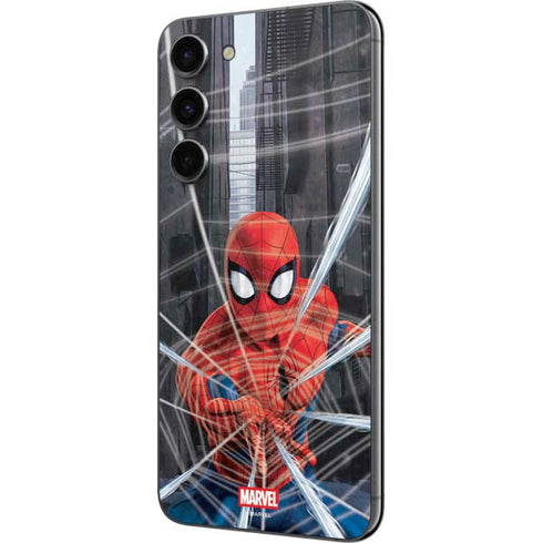 Marvel Spiderman Web Throw Galaxy S23 Plus Skin