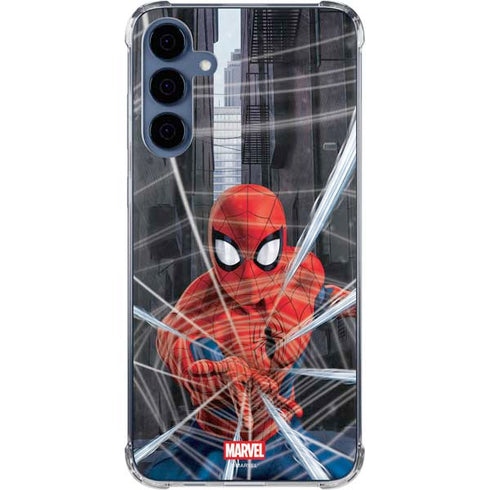 Marvel Spiderman Web Throw Galaxy S24 Clear Case