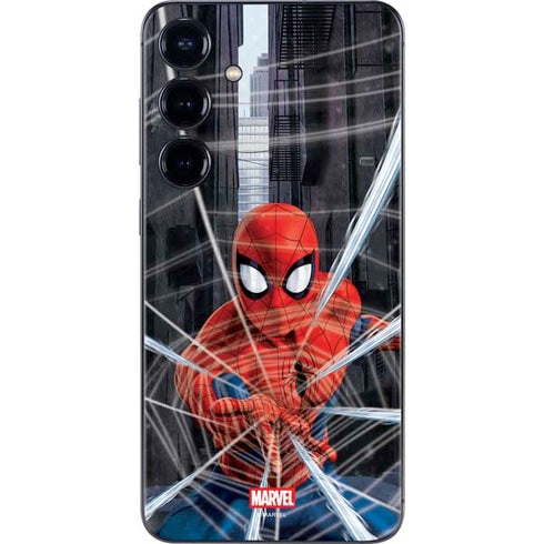 Marvel Spiderman Web Throw Galaxy S24 Plus Skin