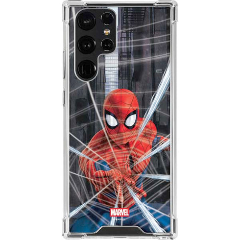 Marvel Spiderman Web Throw Galaxy S24 Ultra Clear Case