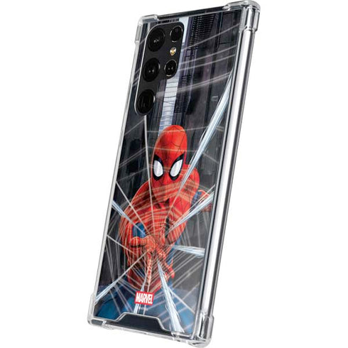 Marvel Spiderman Web Throw Galaxy S24 Ultra Clear Case