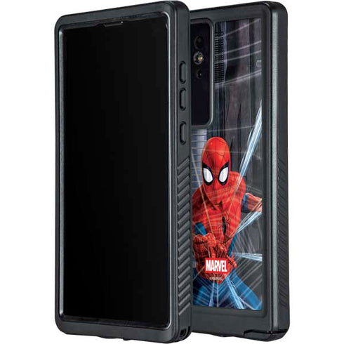 Marvel Spiderman Web Throw Galaxy S24 Ultra Waterproof Case