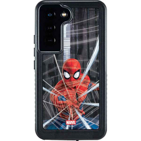 Marvel Spiderman Web Throw Galaxy S24 Waterproof Case