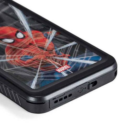 Marvel Spiderman Web Throw Galaxy S24 Waterproof Case