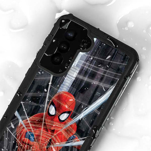 Marvel Spiderman Web Throw Galaxy S24 Waterproof Case