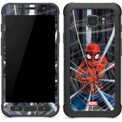 Marvel Spiderman Web Throw Galaxy S7 Active Skin