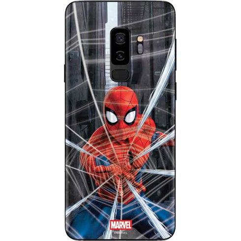 Marvel Spiderman Web Throw Galaxy S9 Plus Skin