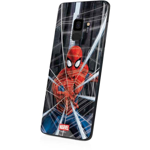 Marvel Spiderman Web Throw Galaxy S9 Skin