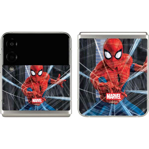 Marvel Spiderman Web Throw Galaxy Z Flip3 5G Skin