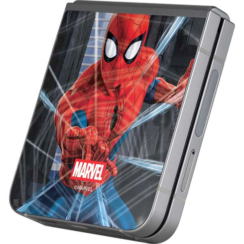 Marvel Spiderman Web Throw Galaxy Z Flip6 Skin