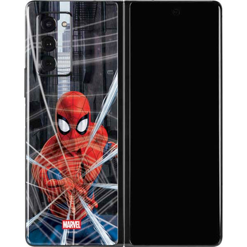 Marvel Spiderman Web Throw Galaxy Z Fold2 5G Skin