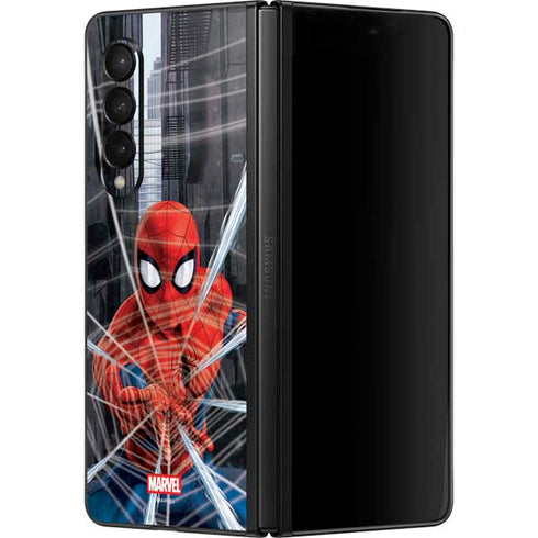 Marvel Spiderman Web Throw Galaxy Z Fold3 5G Skin