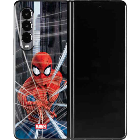 Marvel Spiderman Web Throw Galaxy Z Fold3 5G Skin