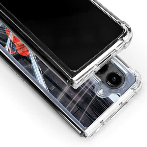 Marvel Spiderman Web Throw Galaxy Z Fold5 5G Clear Case