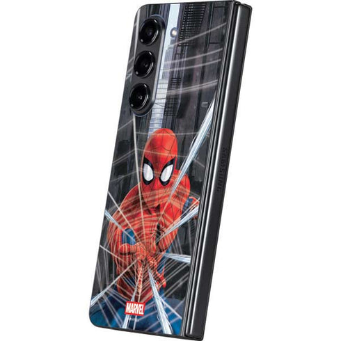 Marvel Spiderman Web Throw Galaxy Z Fold5 5G Skin