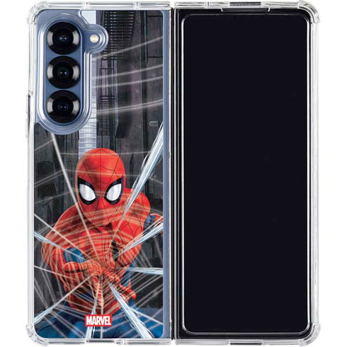 Marvel Spiderman Web Throw Galaxy Z Fold6 Clear Case