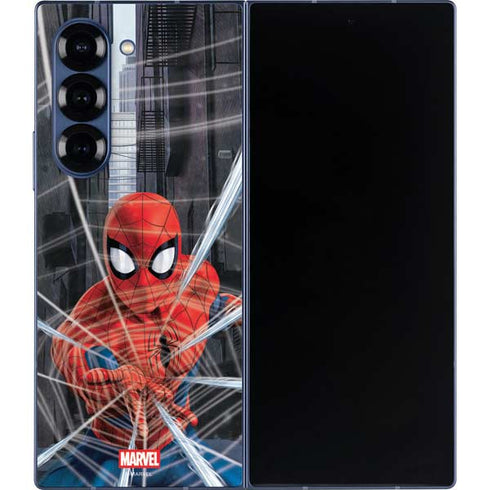 Marvel Spiderman Web Throw Galaxy Z Fold6 Skin