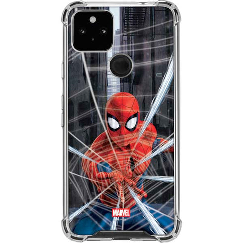 Marvel Spiderman Web Throw Google Pixel 5a 5G Clear Case