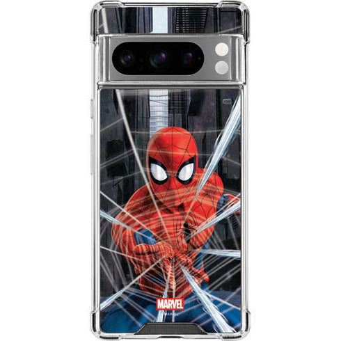 Marvel Spiderman Web Throw Google Pixel 8 Pro Clear Case