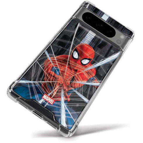 Marvel Spiderman Web Throw Google Pixel 8 Pro Clear Case