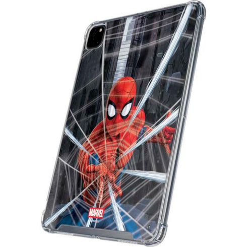 Marvel Spiderman Web Throw iPad Pro 12.9in (2020) Clear Case