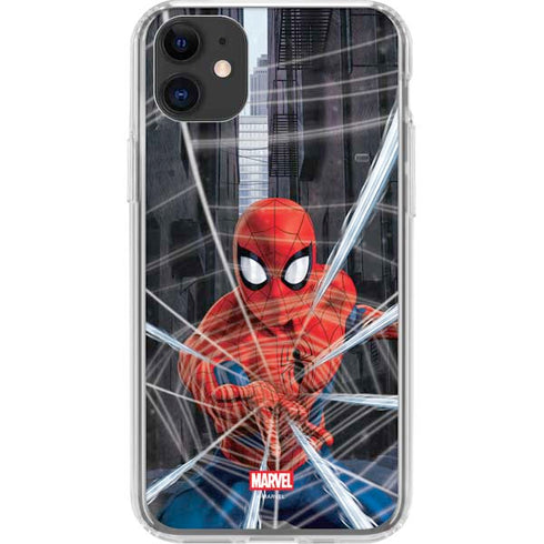 Marvel Spiderman Web Throw iPhone 11 Clear Case