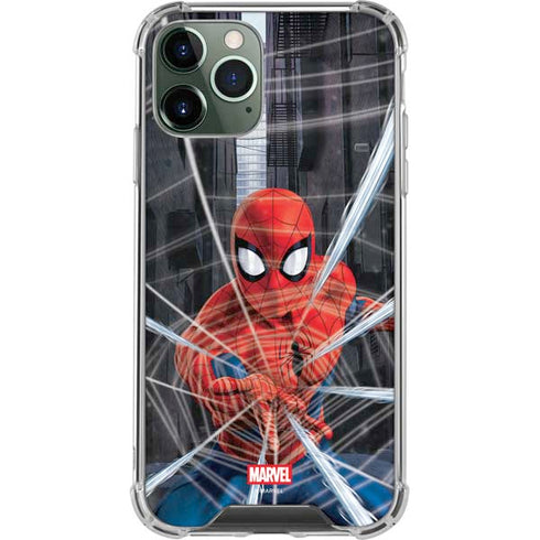 Marvel Spiderman Web Throw iPhone 11 Pro Max Clear Case
