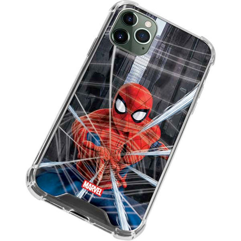 Marvel Spiderman Web Throw iPhone 11 Pro Max Clear Case