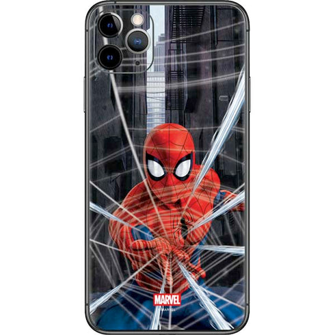 Marvel Spiderman Web Throw iPhone 11 Pro Max Skin