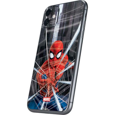 Marvel Spiderman Web Throw iPhone 11 Skin