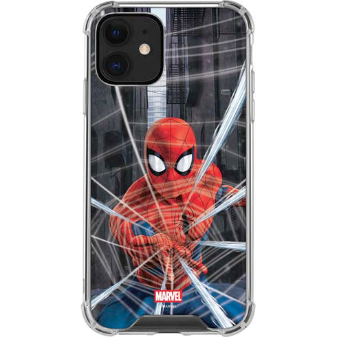 Marvel Spiderman Web Throw iPhone 12 Clear Case