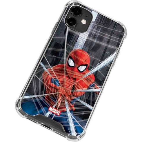 Marvel Spiderman Web Throw iPhone 12 Clear Case