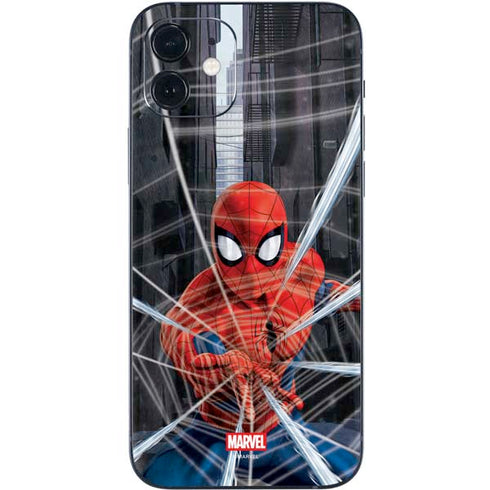 Marvel Spiderman Web Throw iPhone 12 Skin