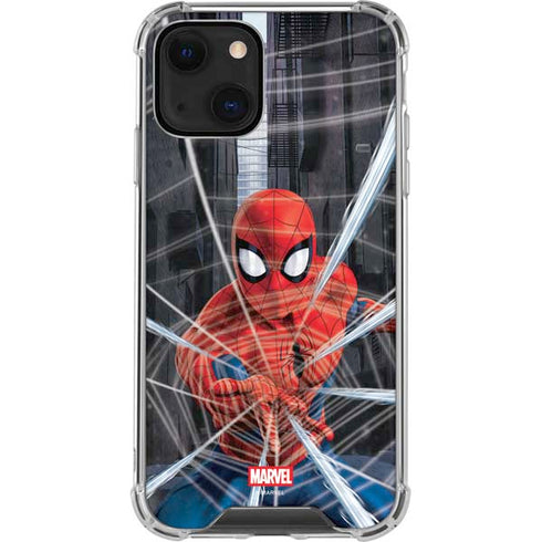 Marvel Spiderman Web Throw iPhone 13 Clear Case